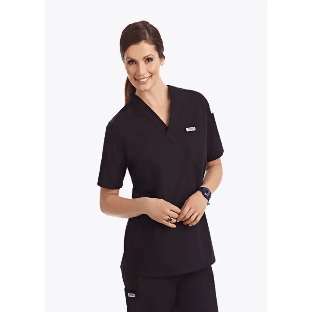 310T V-Neck UNISEX Scrub Top - Theatrewrap