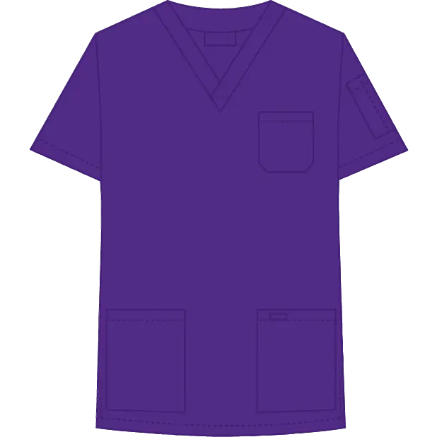 310T V-Neck UNISEX Scrub Top - Theatrewrap