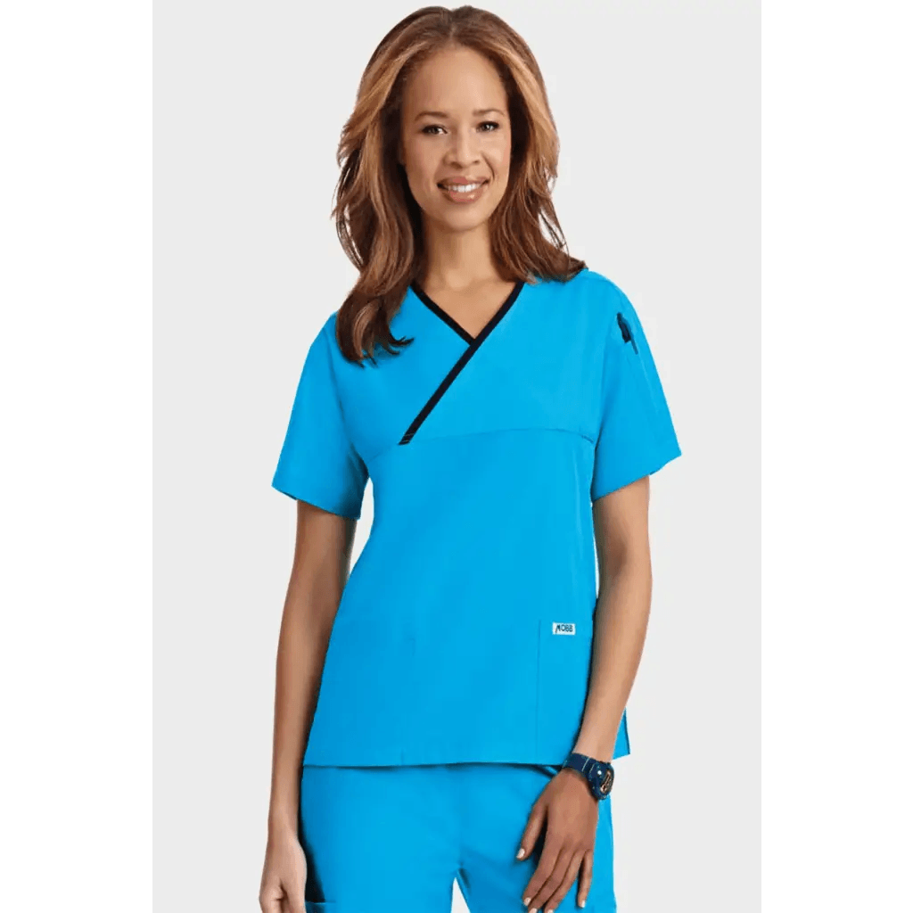 323T CRISS CROSS SCRUB TOP - Theatrewrap