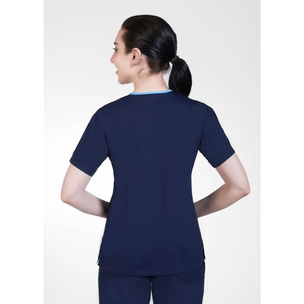 323T CRISS CROSS SCRUB TOP - Theatrewrap