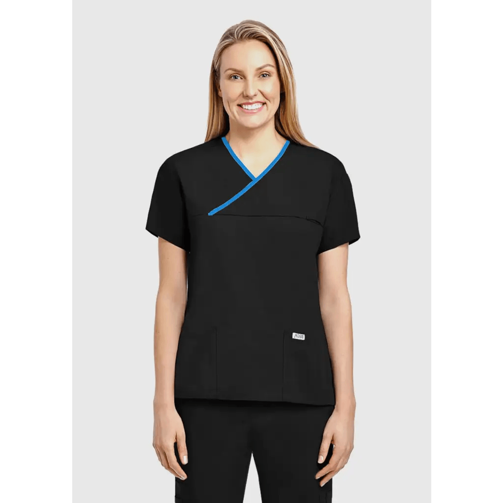 323T CRISS CROSS SCRUB TOP - Theatrewrap