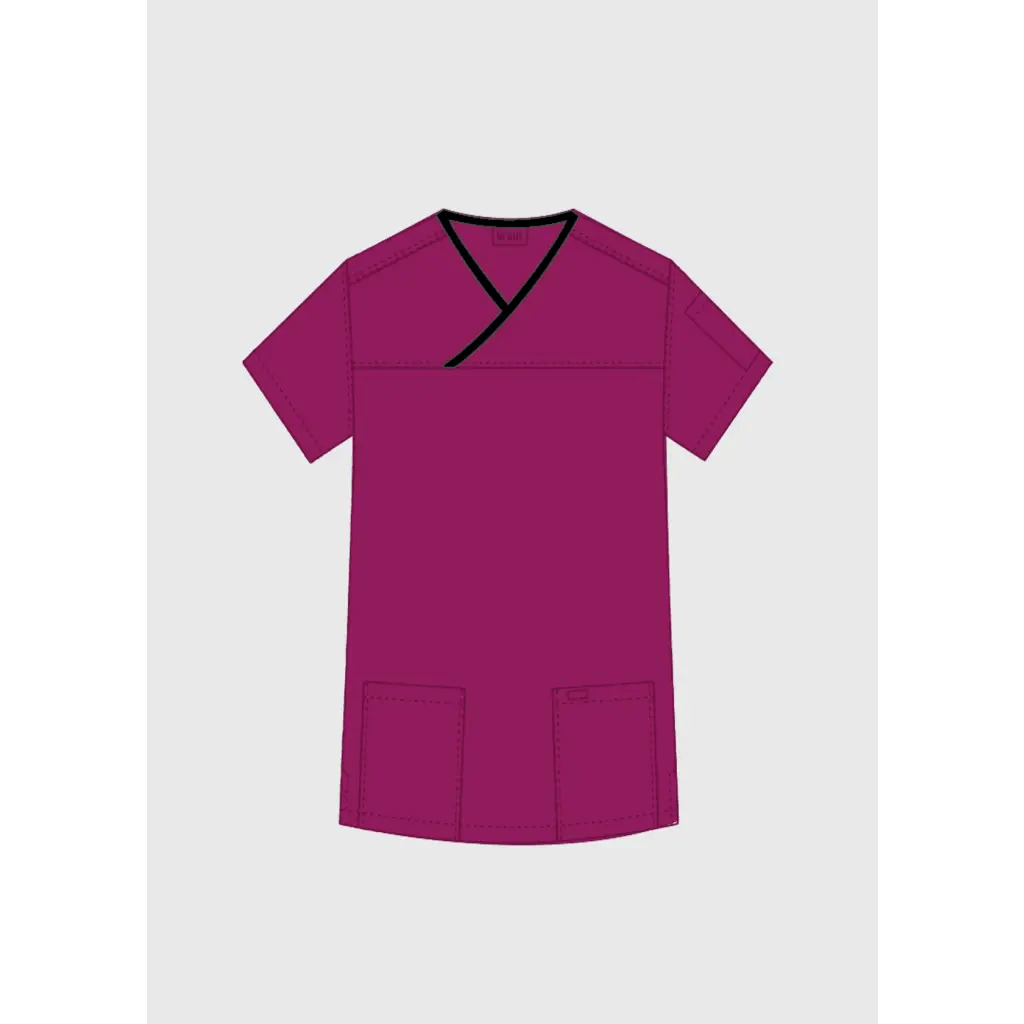 323T CRISS CROSS SCRUB TOP - Theatrewrap