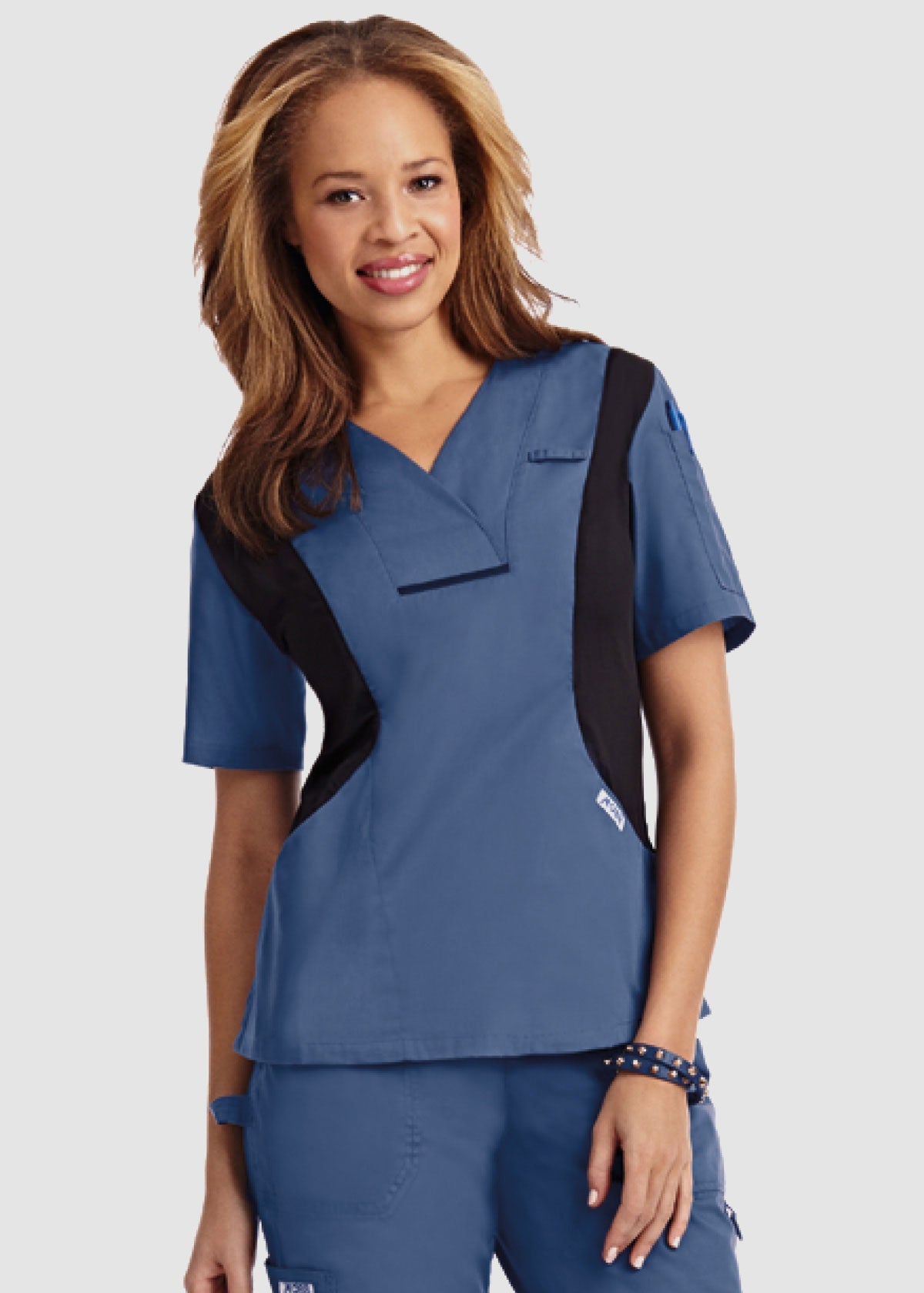 424T Active Flexi V-Neck Scrub Top - Theatrewrap